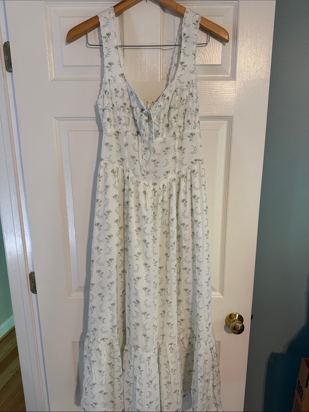 American Eagle boho corseted maxi dress